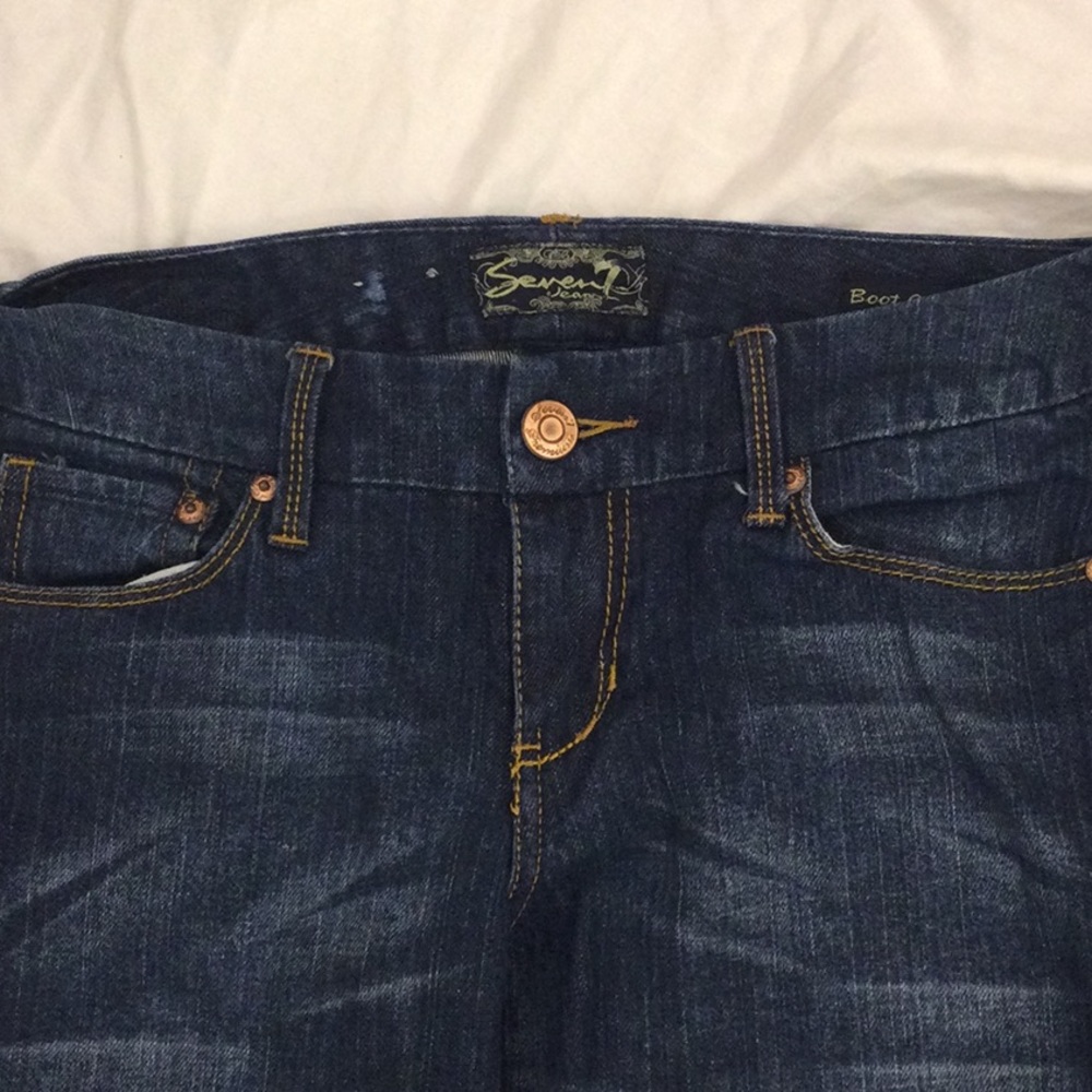 Seven7 Dark Wash Bootcut Jeans Size 28